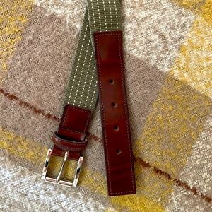 NWT Olive Web Belt By Crookhorn